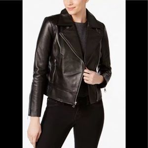 Marc New York leather moto jacket black XS